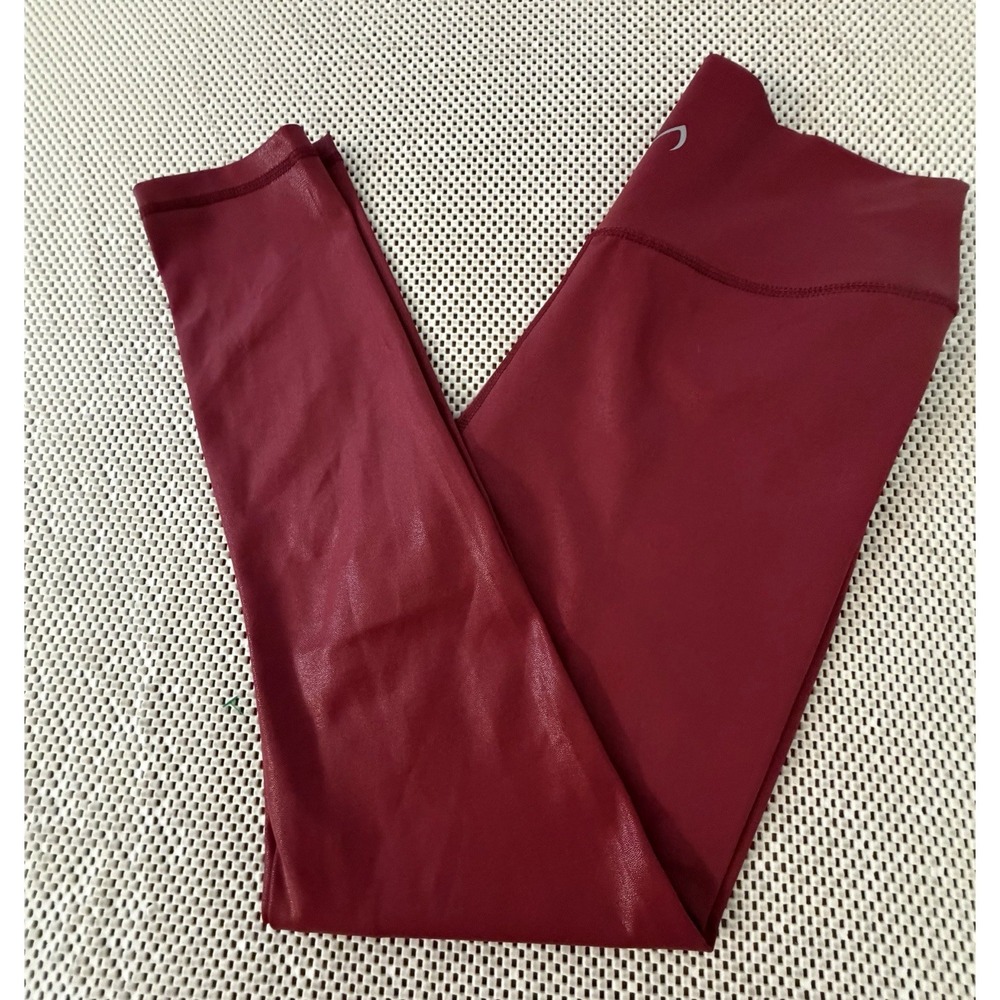 TLF Artic 2.0 Leggings Oxblood Chrome Sz XL Activewear Gym Sparkle Athleisure